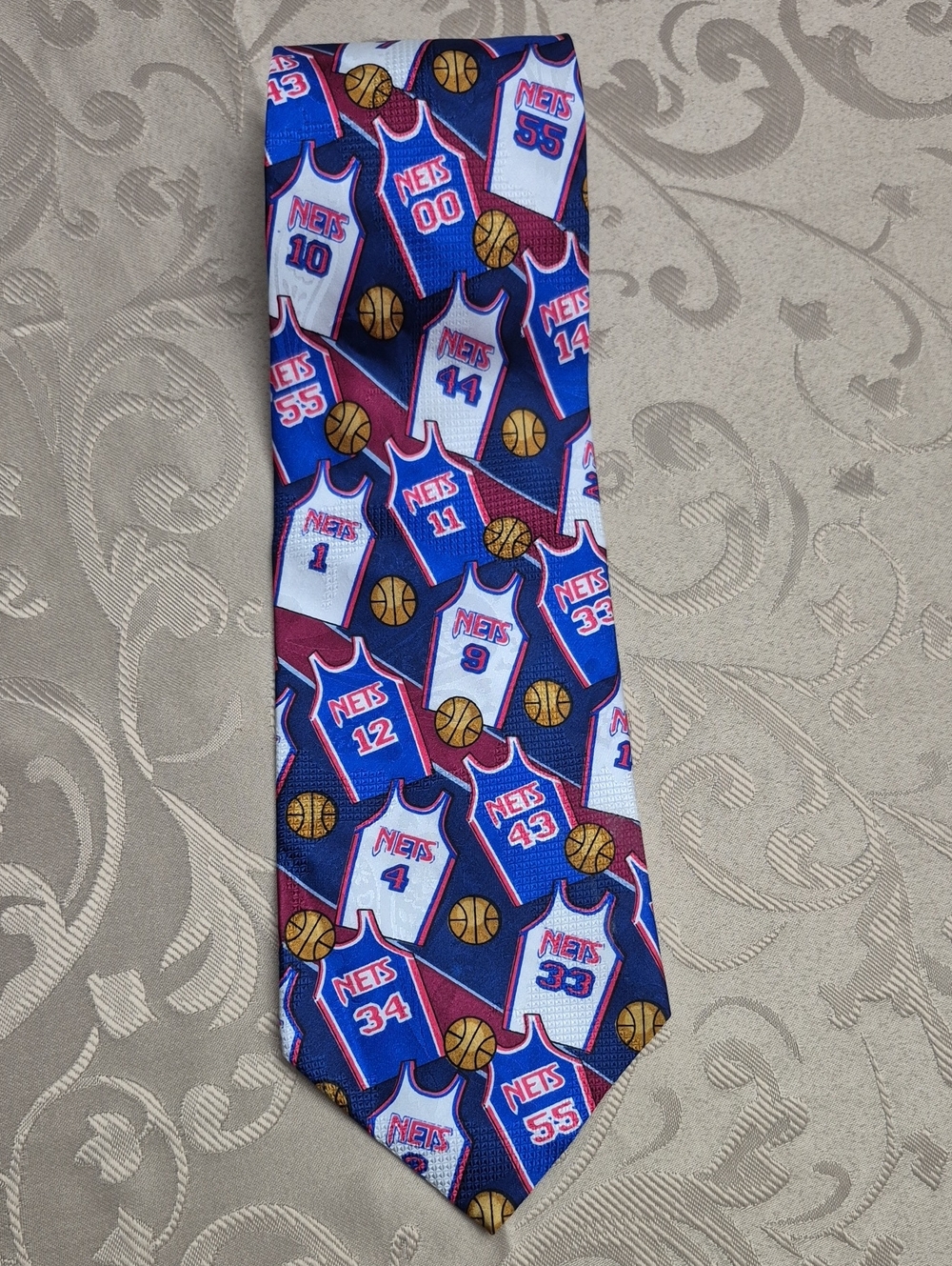 Vintage New Jersey Nets Men's Silk Tie
